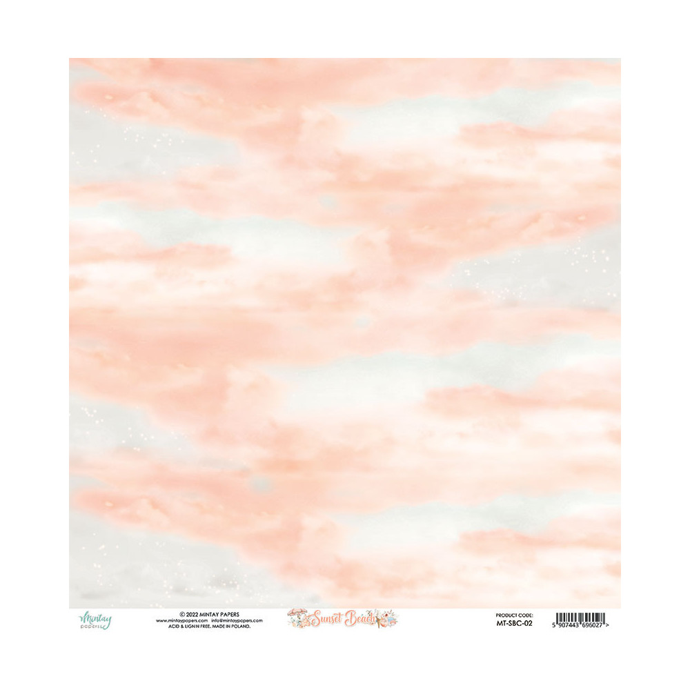 Scrapbooking paper 30,5 x 30,5 cm - Mintay - Sunset Beach 02