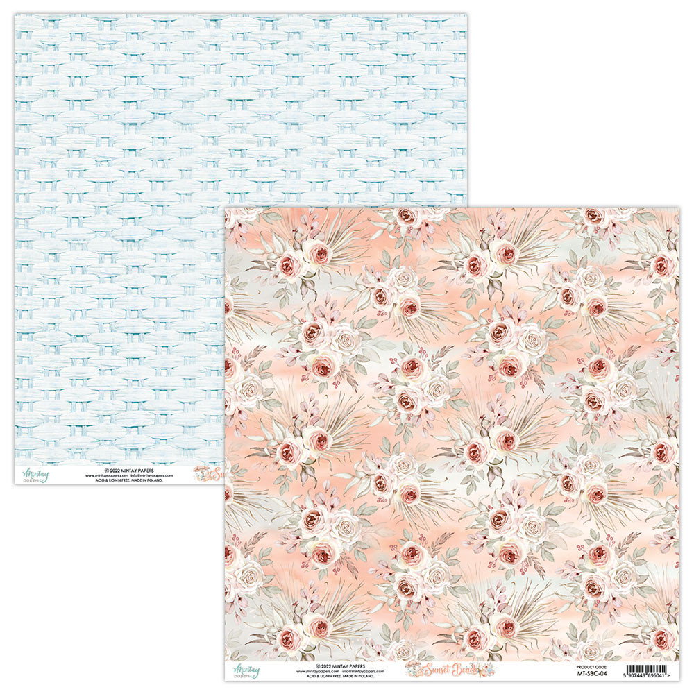 Papier do scrapbookingu 30,5 x 30,5 cm - Mintay - Sunset Beach 04