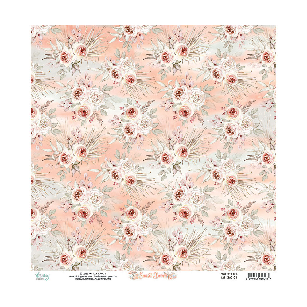 Papier do scrapbookingu 30,5 x 30,5 cm - Mintay - Sunset Beach 04
