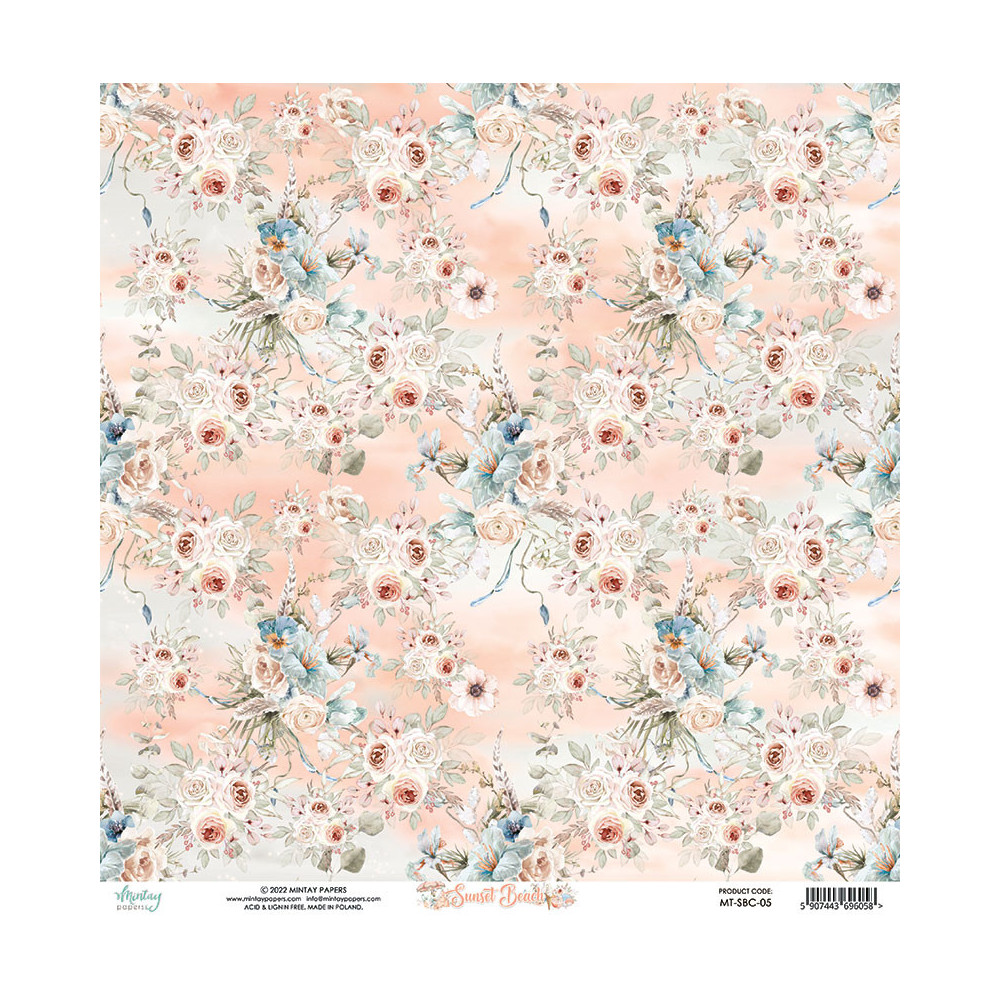 Scrapbooking paper 30,5 x 30,5 cm - Mintay - Sunset Beach 05