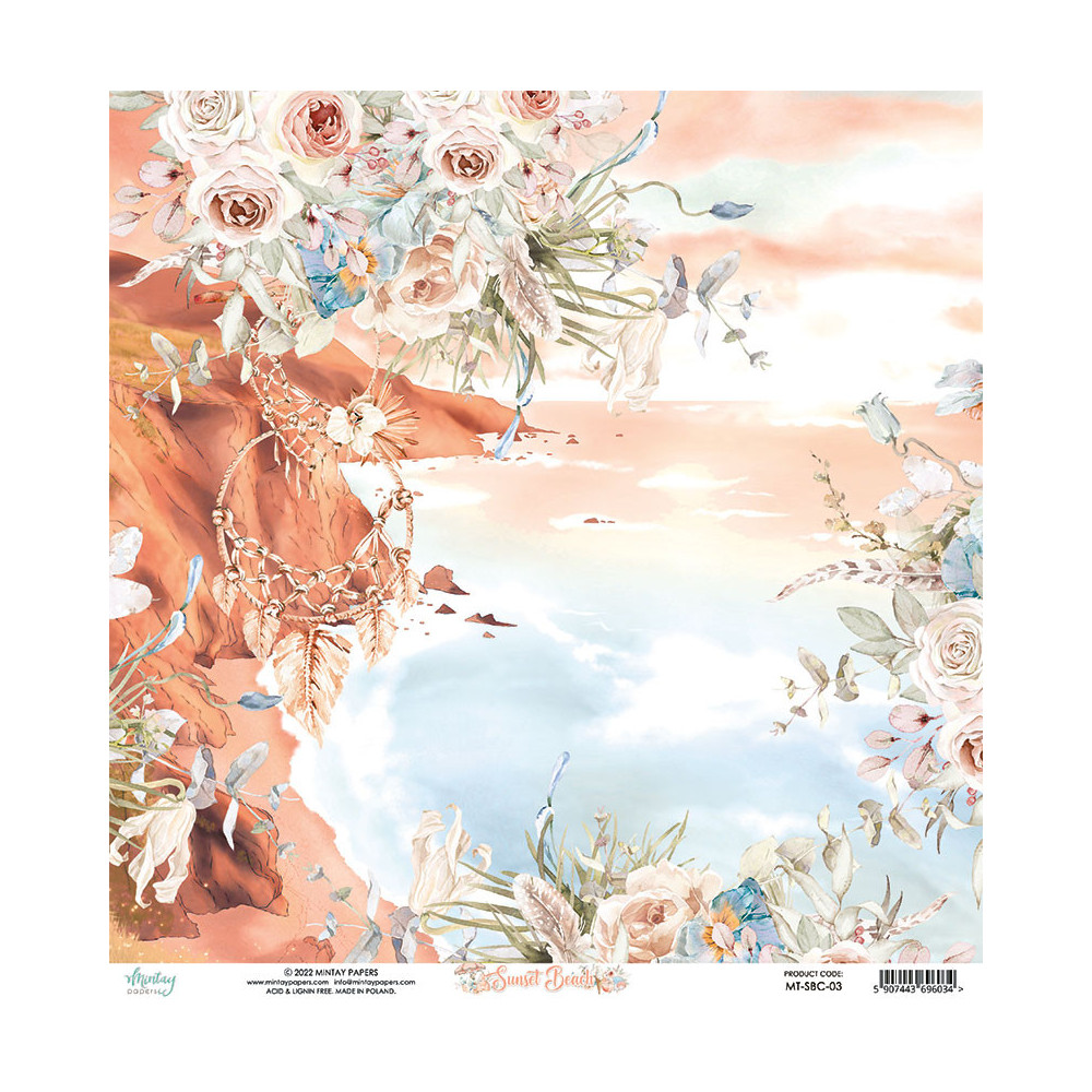 Zestaw papierów do scrapbookingu 15,2 x 15,2 cm - Mintay - Sunset Beach