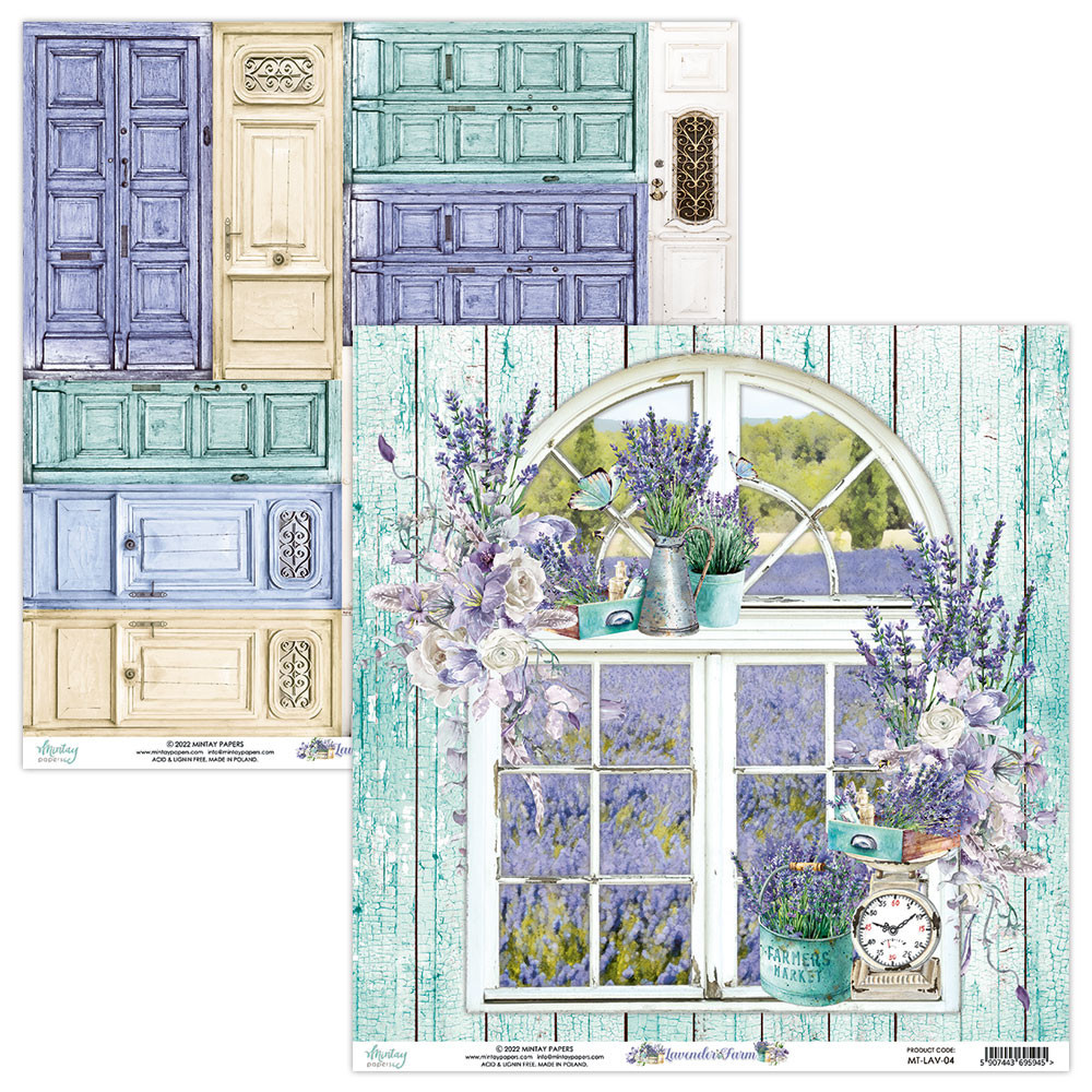 Zestaw papierów do scrapbookingu 15,2 x 15,2 cm - Mintay - Lavender Farm