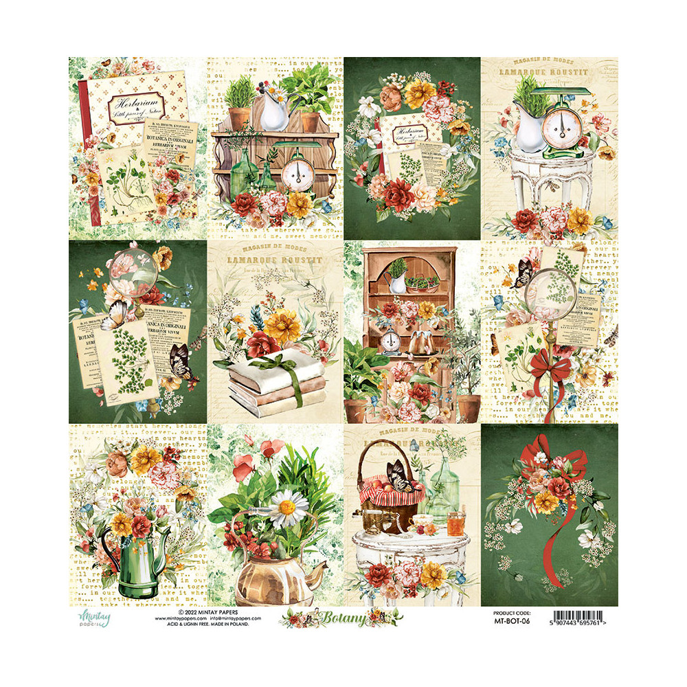 Vintage Flowers Double-Sided Scrapbook Paper: 20 Sheets: 40 Designs For Decoupage, Scrapbooks and Junk Journals [Book]