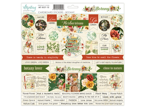 Set of cardboard stickers 30,5 x 30,5 cm - Mintay - Botany