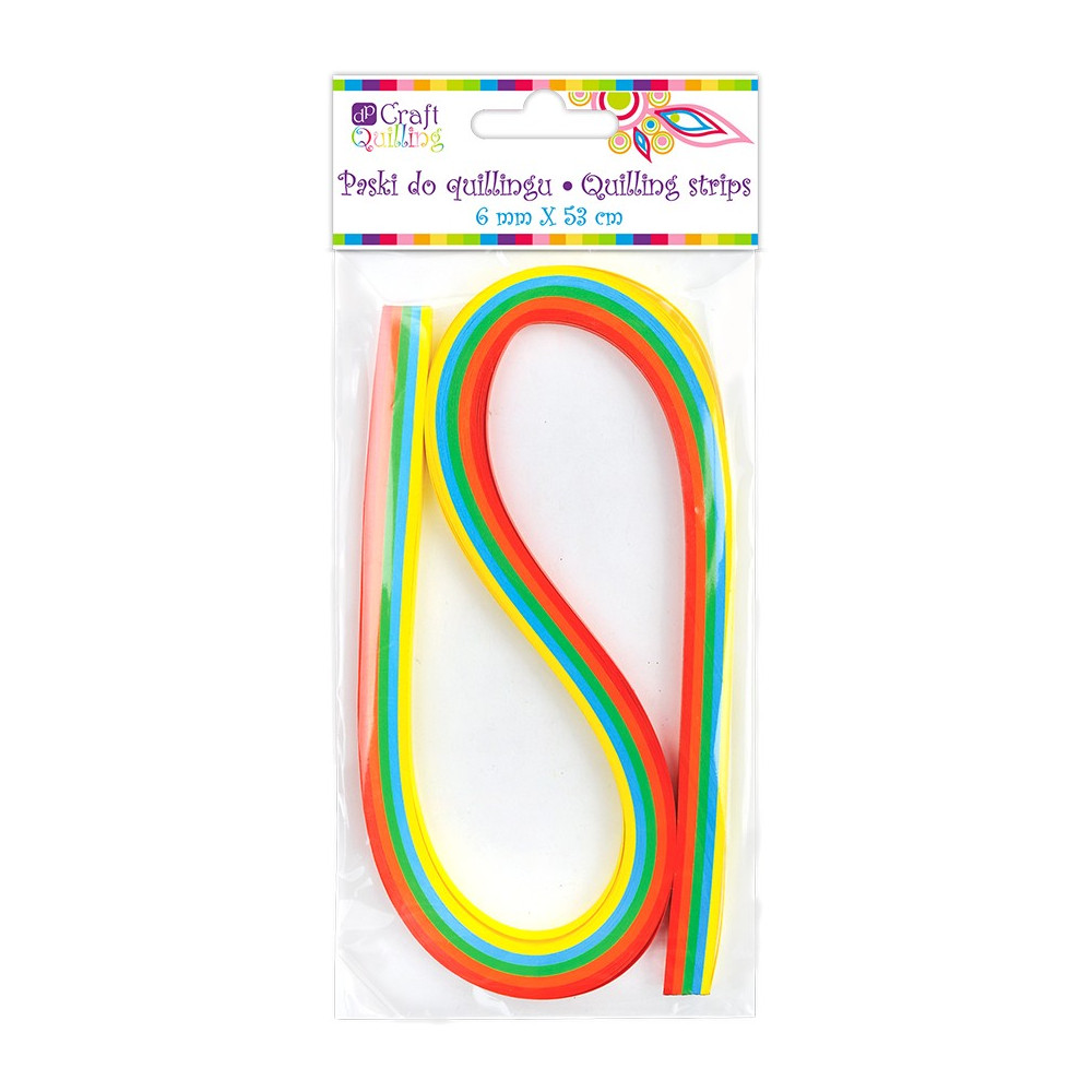 QUILLING STRIPS 6 MM - RAINBOW, 100 PCS