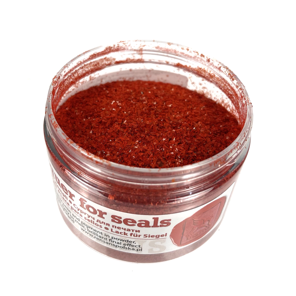 Pure shellac resin and pigment in powder - Renesans - red, 60 g