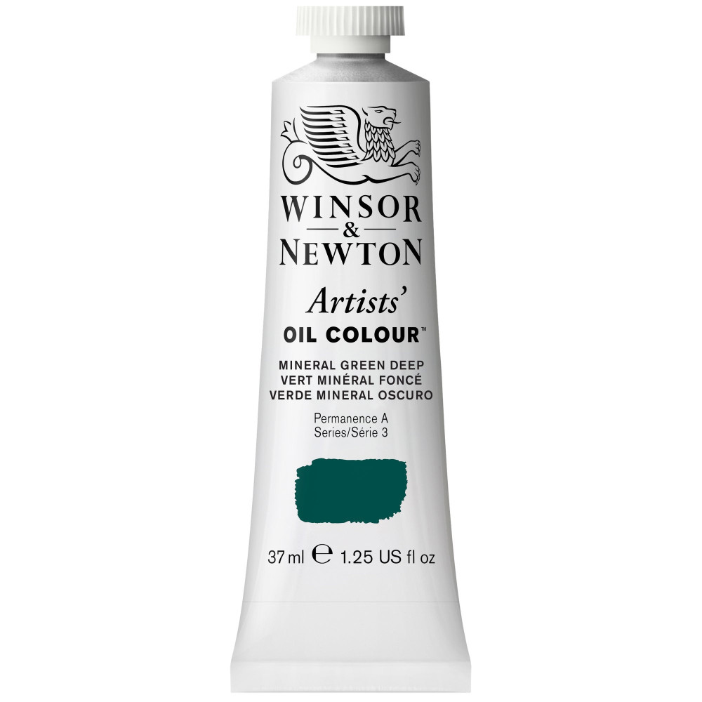 Farba olejna Artists' Oil Colour - Winsor & Newton - Mineral Green Deep, 37 ml