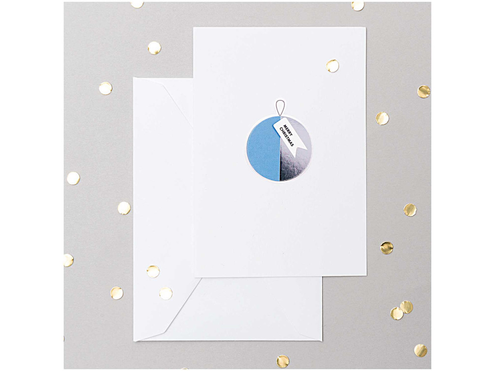 Set of folded cards and envelopes - Paper Poetry - White, B6, 30 pcs.