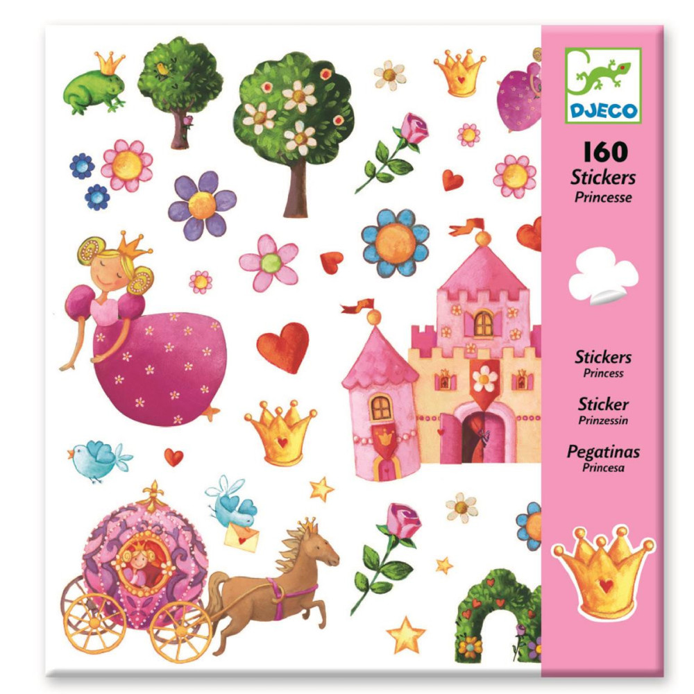Set of stickers Princess - Djeco - 160 pcs.