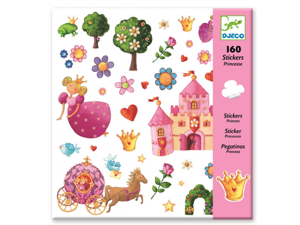 Set of stickers Princess - Djeco - 160 pcs.