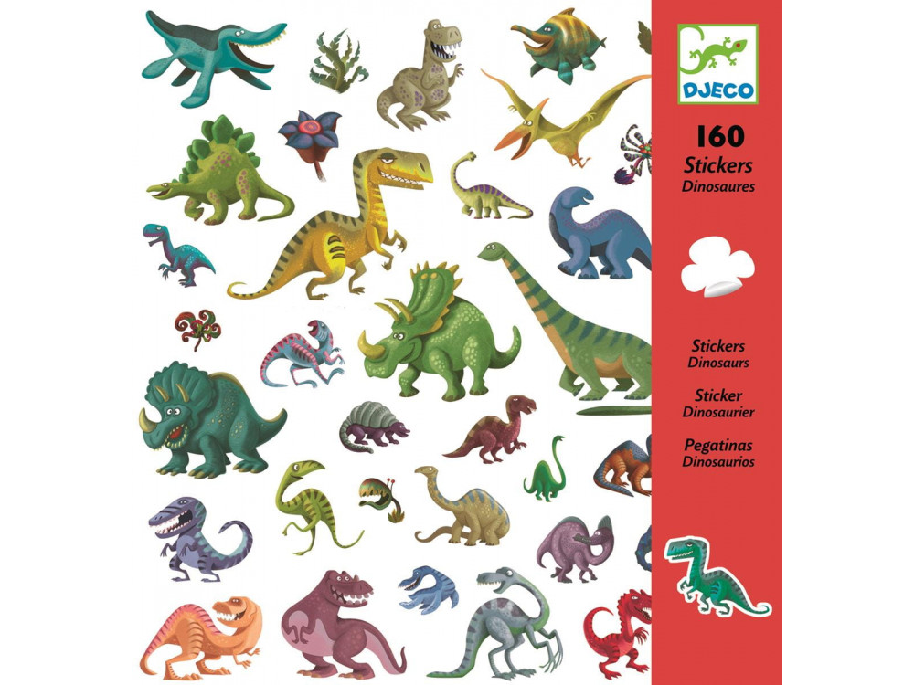 Set of stickers Dinosaurs - Djeco - 160 pcs.
