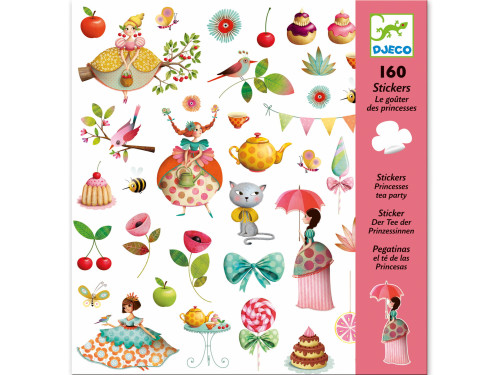 Set of stickers Princess Tea Party - Djeco - 160 pcs.