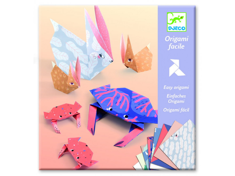 Set for origami - Djeco - Family, 28 pcs.
