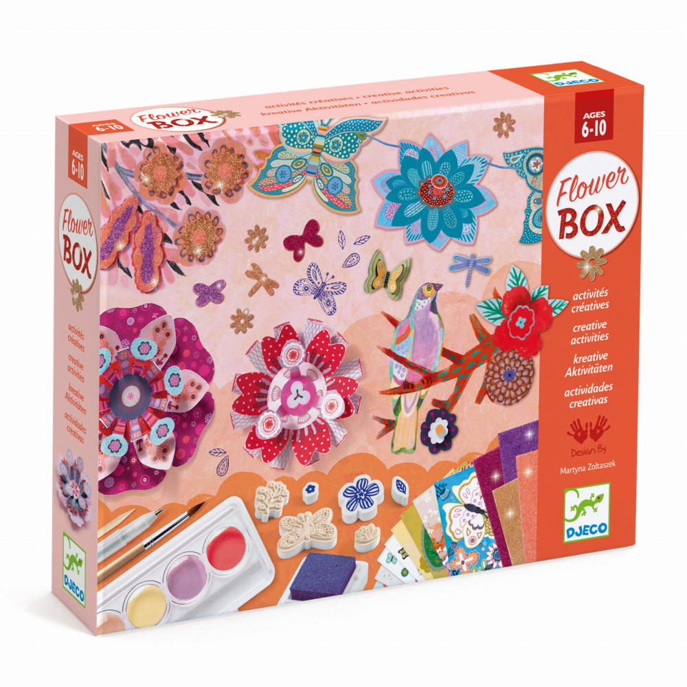 Creative set for kids 6 in 1 - Djeco - Flower Box