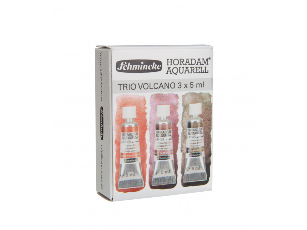 Zestaw farb akwarelowych Volcano Trio Horadam Aquarell - Schmincke - 3 x 5 ml