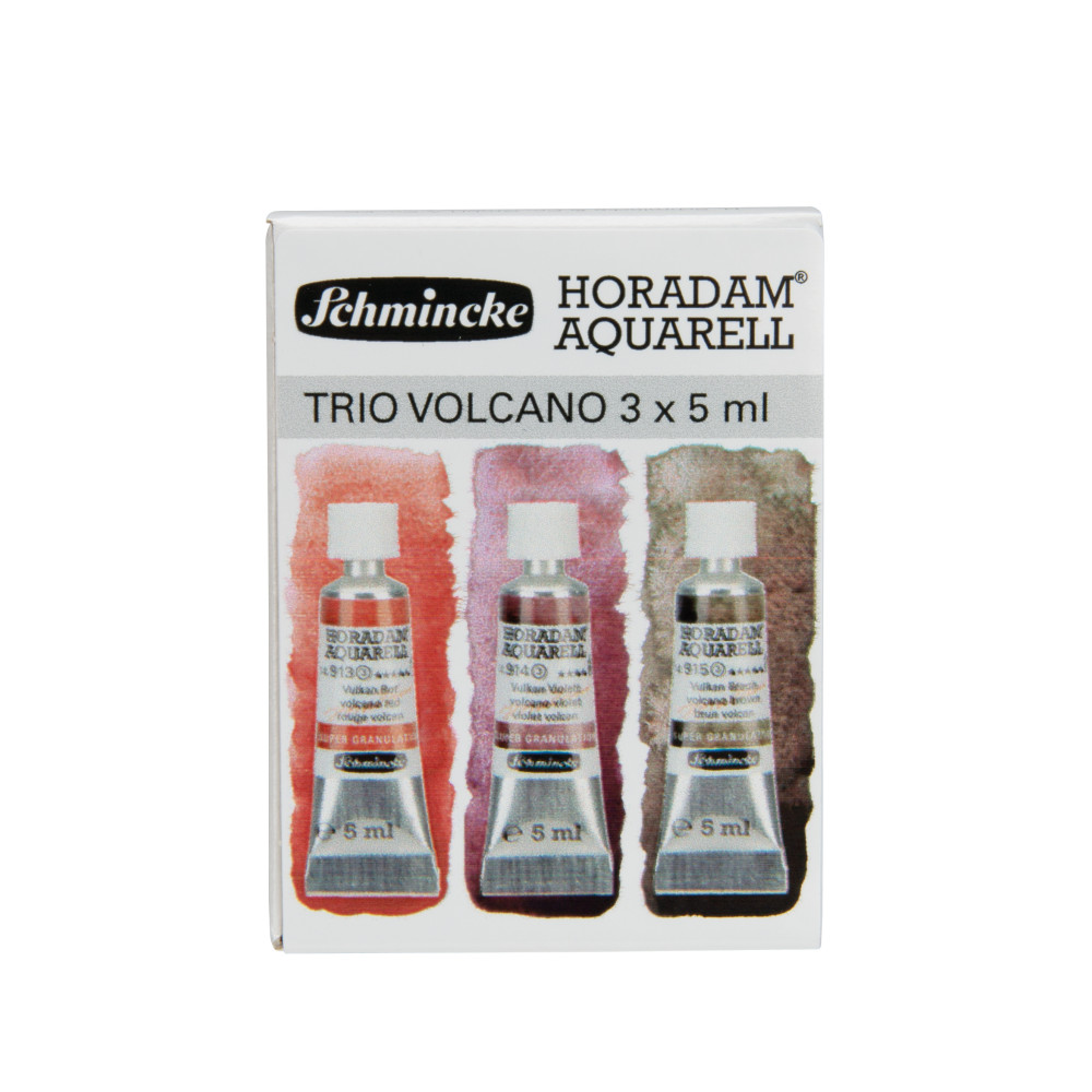 Set of Volcano Trio Horadam Aquarell watercolor paints - Schmincke - 3 x 5 ml