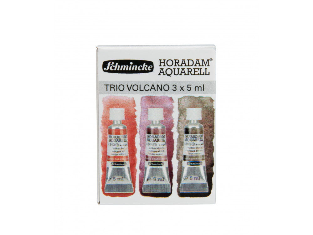 Zestaw farb akwarelowych Volcano Trio Horadam Aquarell - Schmincke - 3 x 5 ml
