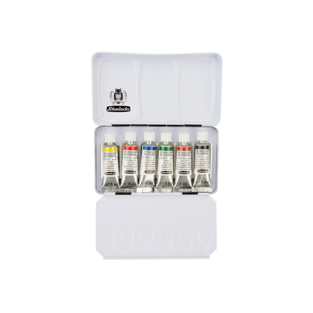 Set of Horadam Aquarell watercolor paints - Schmincke - 6 x 5 ml