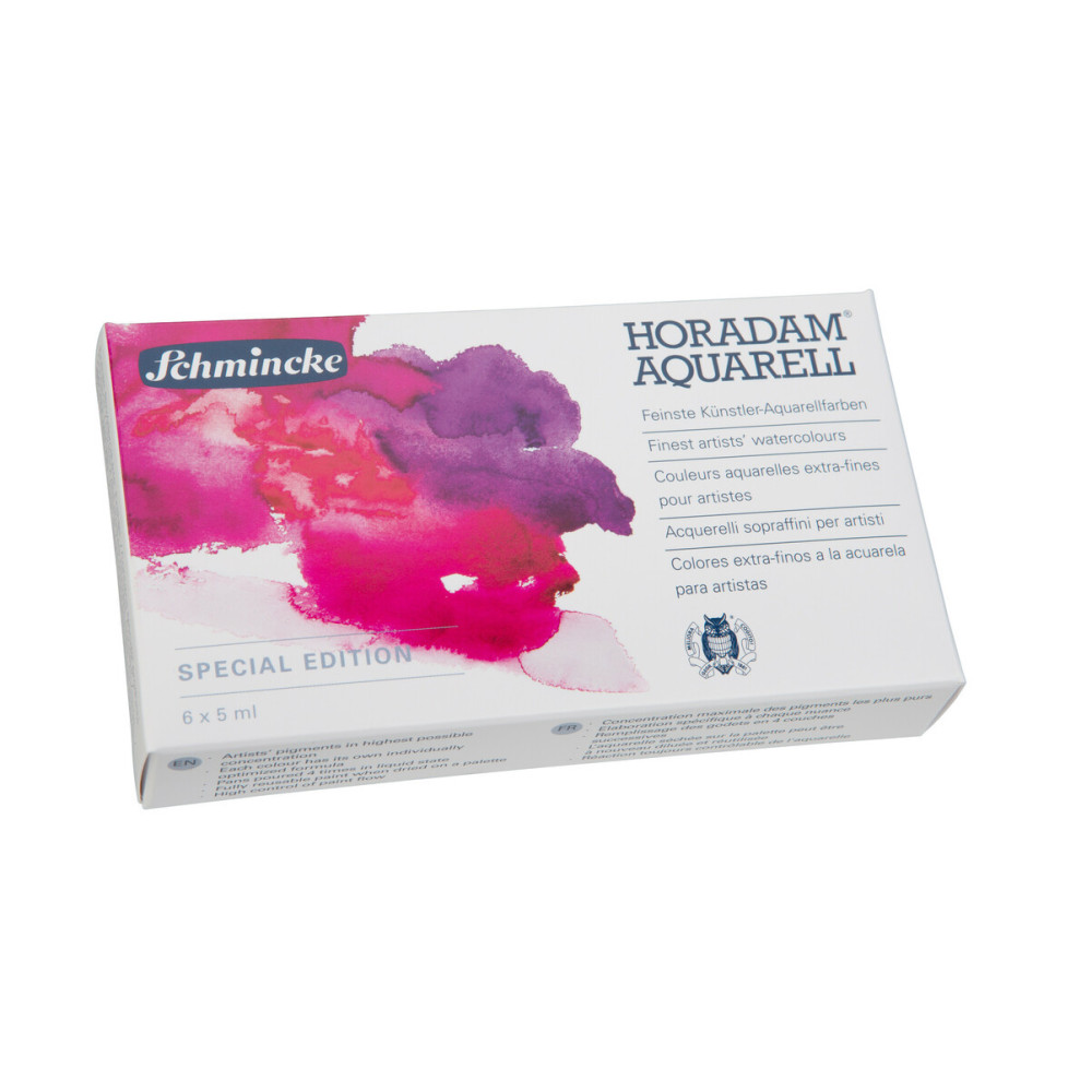 Set of Horadam Aquarell watercolor paints - Schmincke - 6 x 5 ml