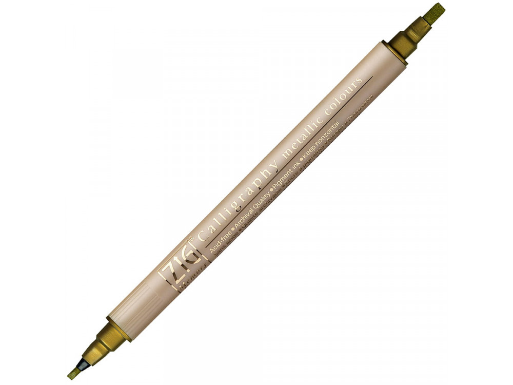 ZIG Metallic Writer Marker - Kuretake - dual tip, gold