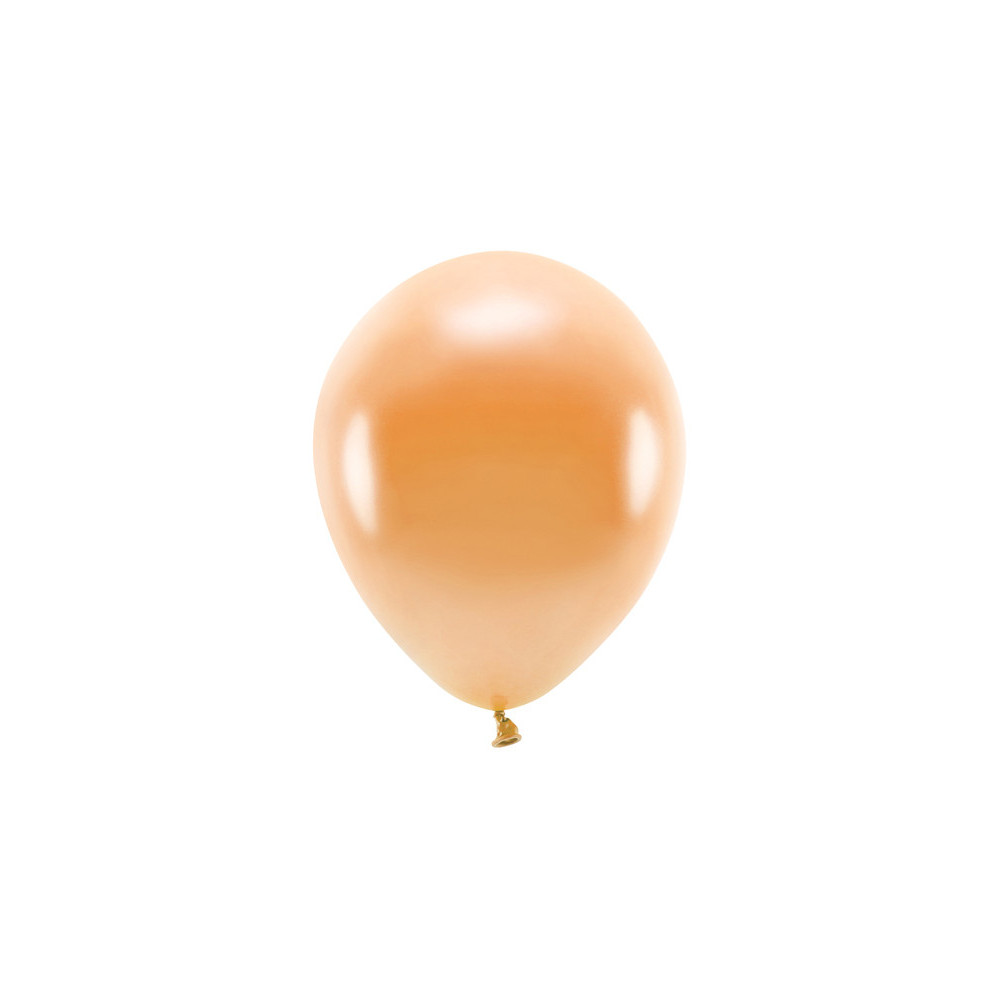 Balony lateksowe Eco, metalizowane - pomarańczowe, 26 cm, 10 szt.