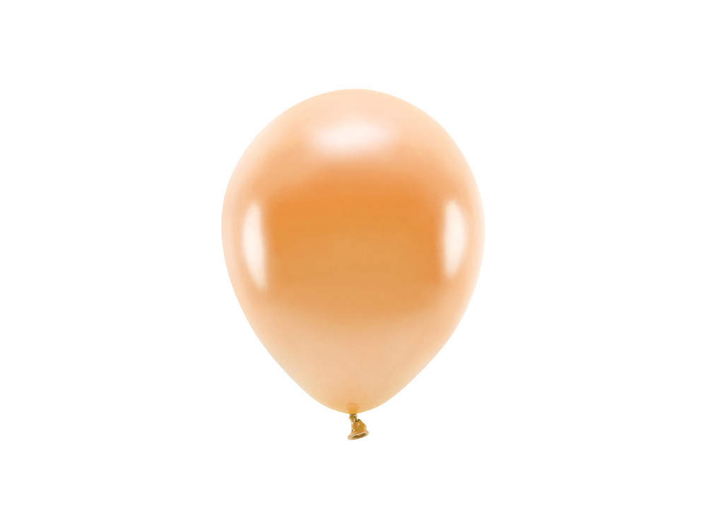 Balony lateksowe Eco, metalizowane - pomarańczowe, 26 cm, 10 szt.