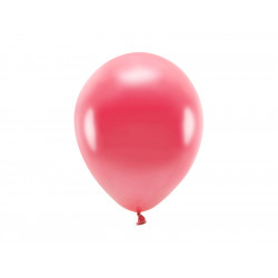 Latex Metallic Eco balloons - light red, 26 cm, 10 pcs.