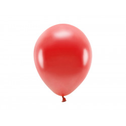 Latex Metallic Eco balloons - red, 26 cm, 10 pcs.