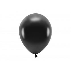 Latex Metallic Eco balloons - black, 26 cm, 10 pcs.