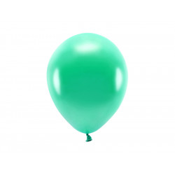 Balony lateksowe Eco, metalizowane - zielone, 26 cm, 10 szt.