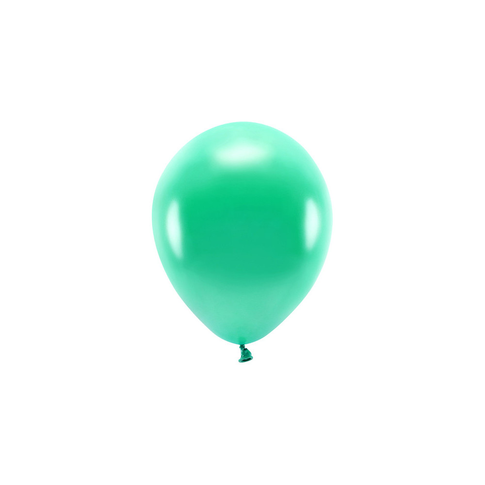 Balony lateksowe Eco, metalizowane - zielone, 26 cm, 10 szt.