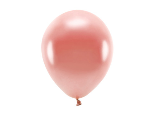 Latex Metallic Eco balloons - pink gold, 26 cm, 10 pcs.