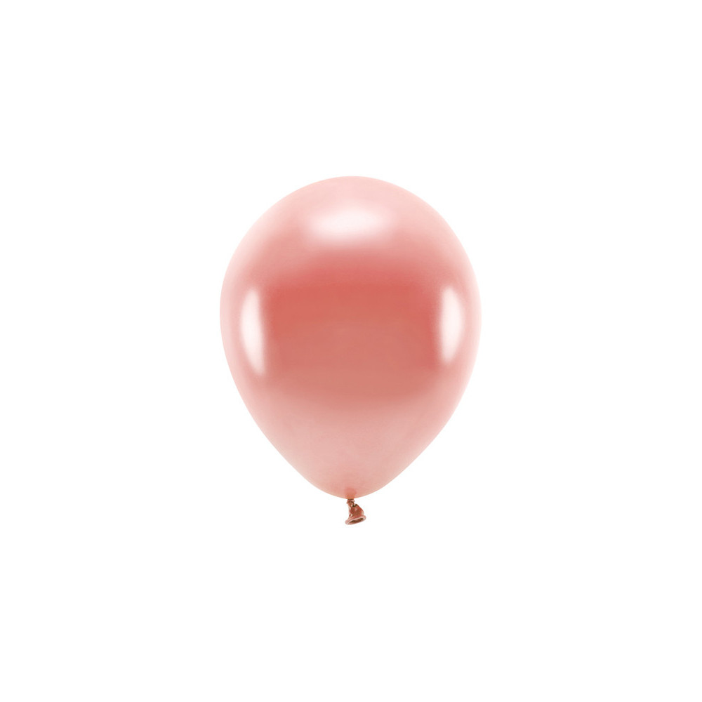 Latex Metallic Eco balloons - pink gold, 26 cm, 10 pcs.