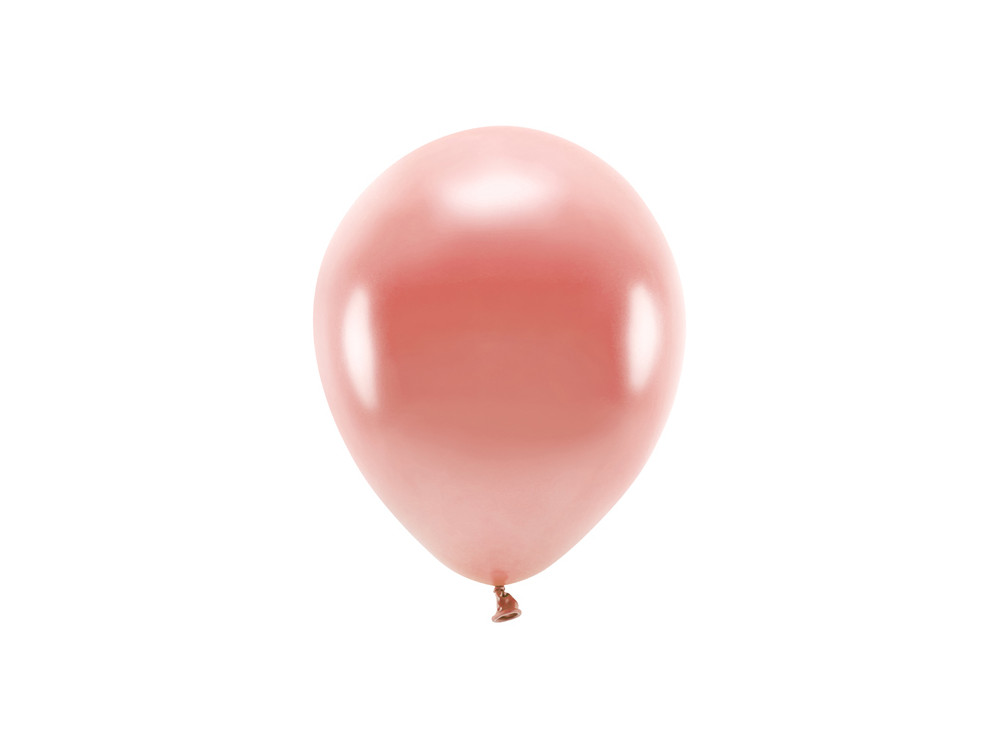 Latex Metallic Eco balloons - pink gold, 26 cm, 10 pcs.