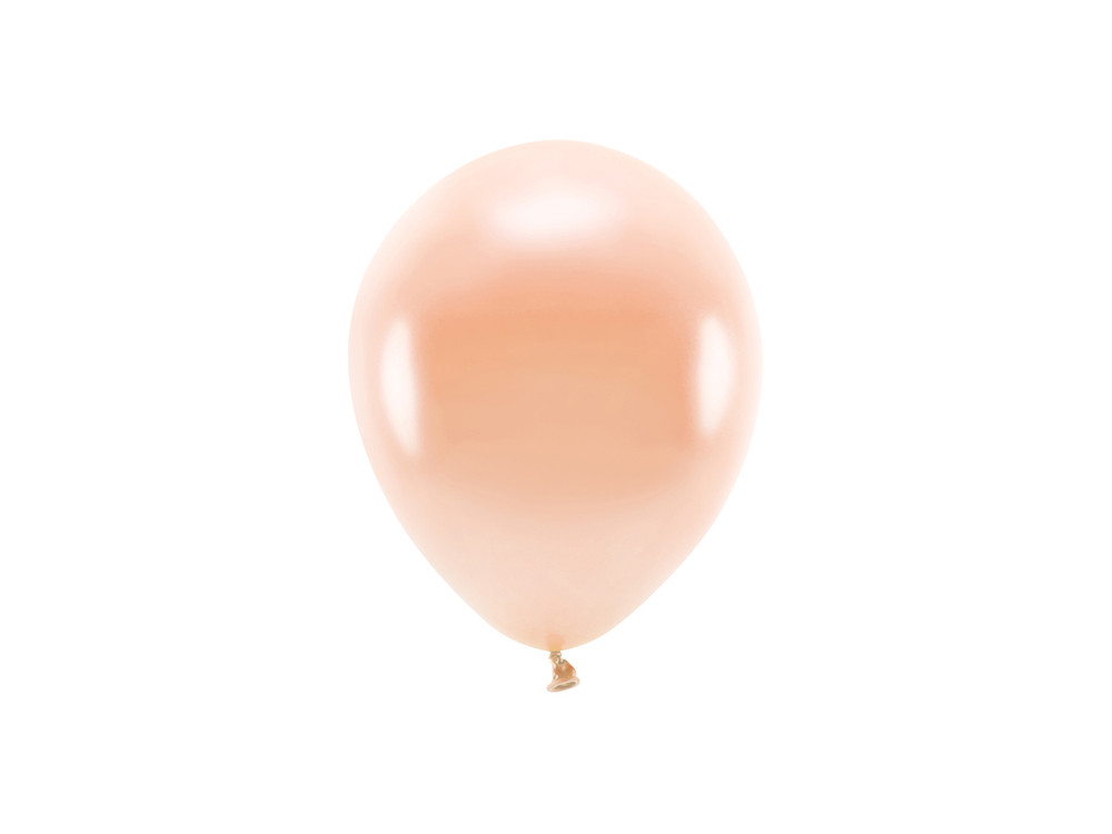 Latex Metallic Eco balloons - peach, 26 cm, 10 pcs.