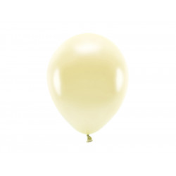 Latex Metallic Eco balloons - straw yellow, 26 cm, 10 pcs.