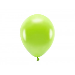 Balony lateksowe Eco, metalizowane - zielone jabłuszko, 26 cm, 10 szt.