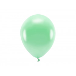 Latex Metallic Eco balloons - mint green, 26 cm, 10 pcs.