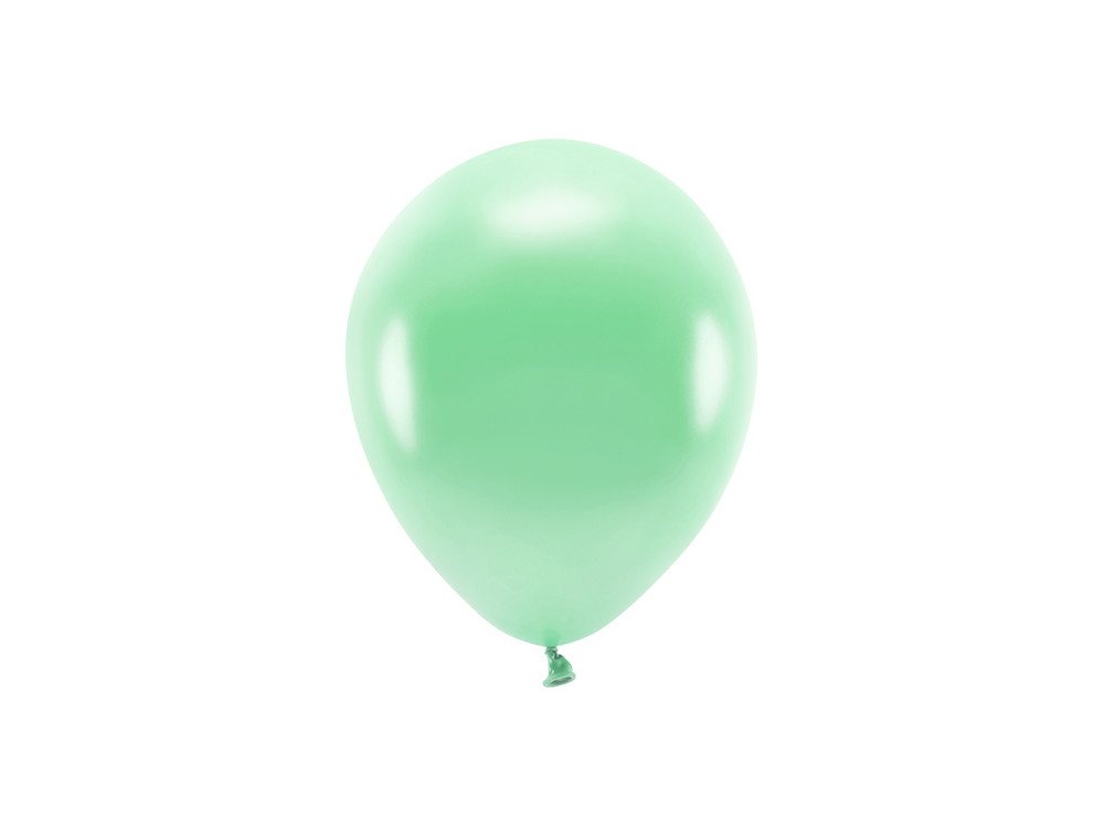 Latex Metallic Eco balloons - mint green, 26 cm, 10 pcs.