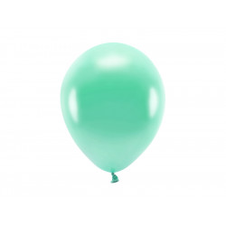 Latex Metallic Eco balloons - dark mint green, 26 cm, 10 pcs.