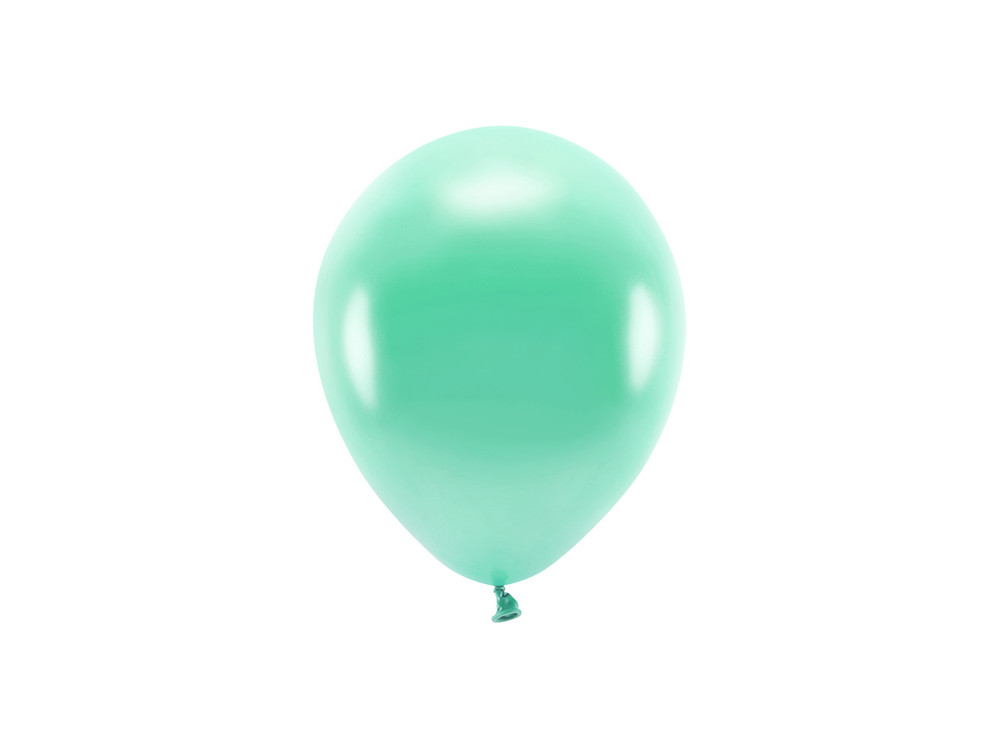 Balony lateksowe Eco, metalizowane - ciemna mięta, 26 cm, 10 szt.