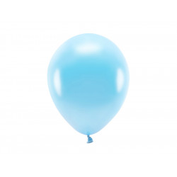 Balony lateksowe Eco, metalizowane - jasnoniebieskie, 26 cm, 10 szt.