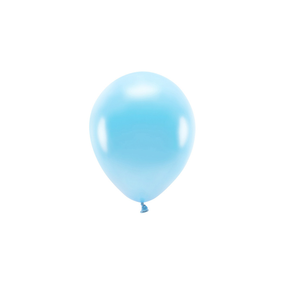 Latex Metallic Eco balloons - light blue, 26 cm, 10 pcs.
