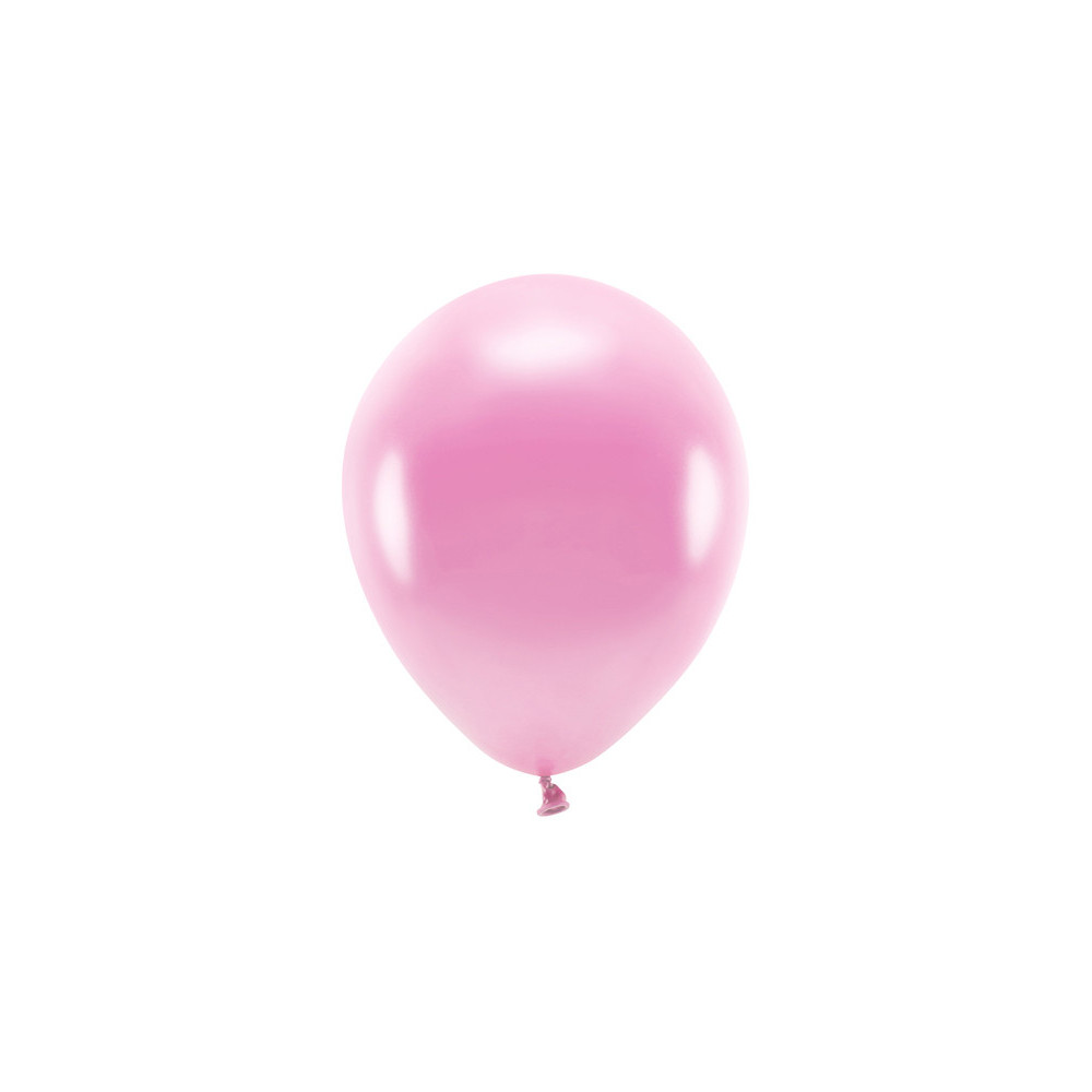 Latex Metallic Eco balloons - pink, 26 cm, 10 pcs.