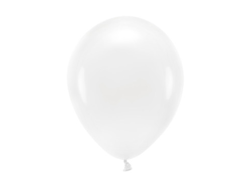 Balony lateksowe Eco, pastelowe - białe, 26 cm, 10 szt.