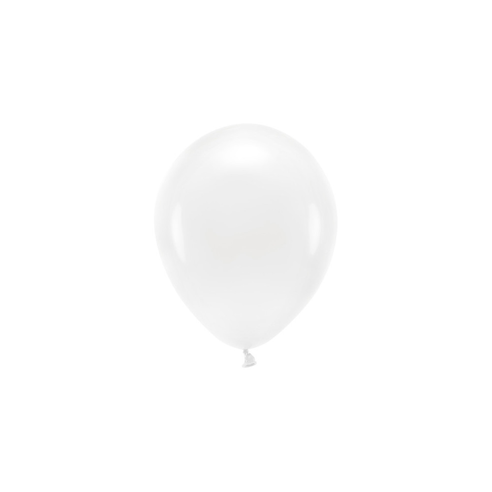 Balony lateksowe Eco, pastelowe - białe, 26 cm, 10 szt.