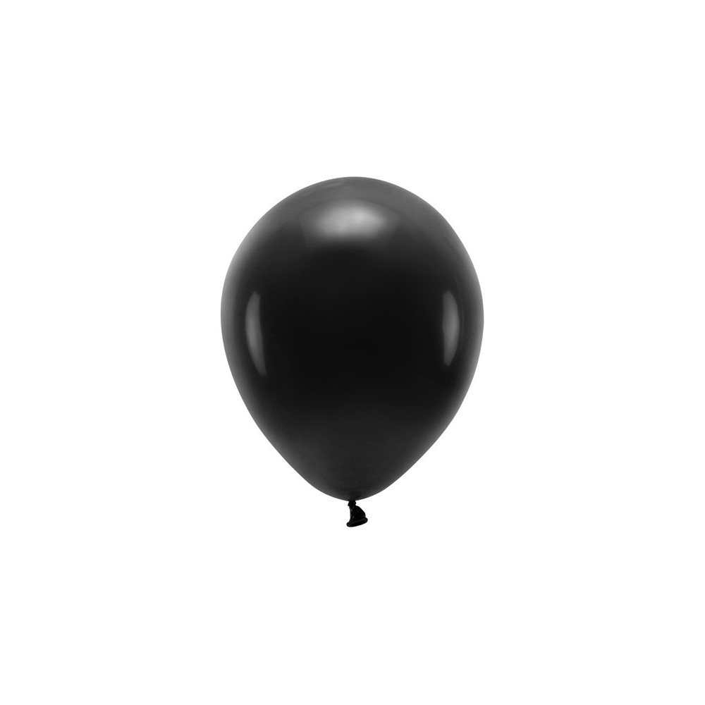 Balony lateksowe Eco, pastelowe - czarne, 26 cm, 10 szt.