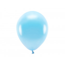 Balony lateksowe Eco, metalizowane - jasnoniebieskie, 30 cm, 10 szt.