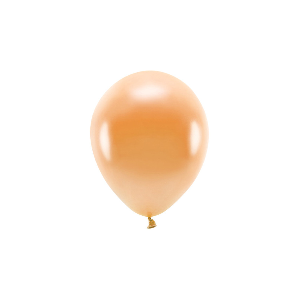 Latex Metallic Eco balloons - orange, 30 cm, 10 pcs.