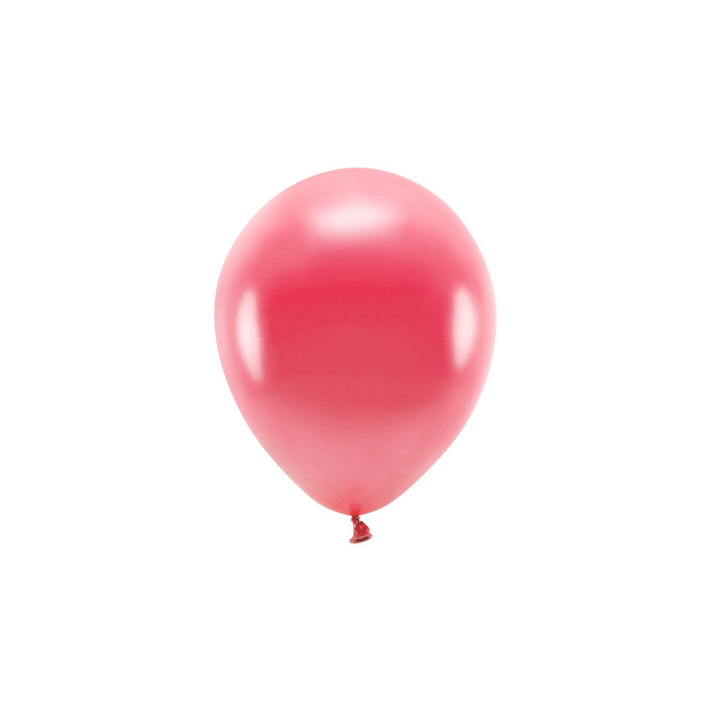 Latex Metallic Eco balloons - light red, 30 cm, 10 pcs.